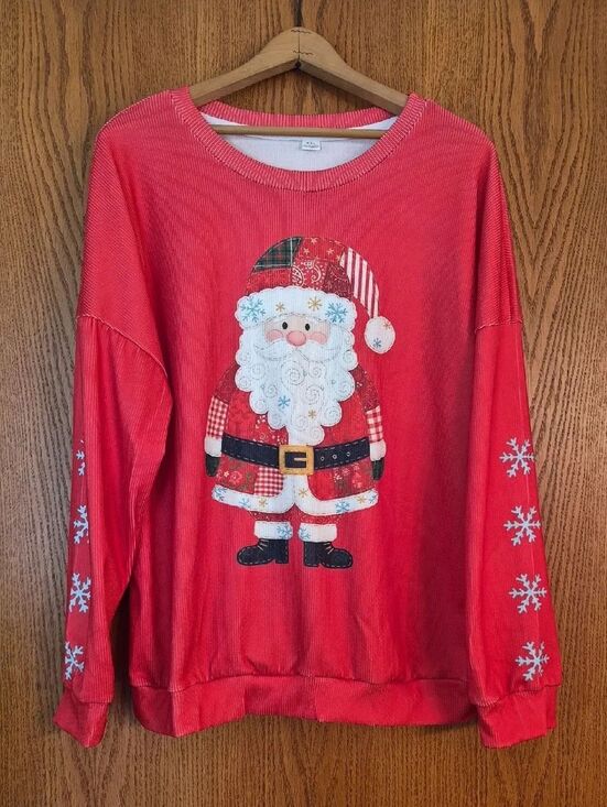 Tops - Unbranded Oversized Bright Red Santa Claus Top Sz XXL